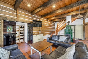 Villa | Living room | Fireplace - Villa Near Krkonose National Park (Horni Marsov)