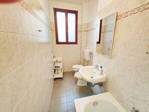 Asciugacapelli, bidet, asciugamani, sapone