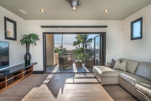 TV, fireplace, offices - Panoramic Sunset View Roof Deck | Walk to Beach! (Oceanside)