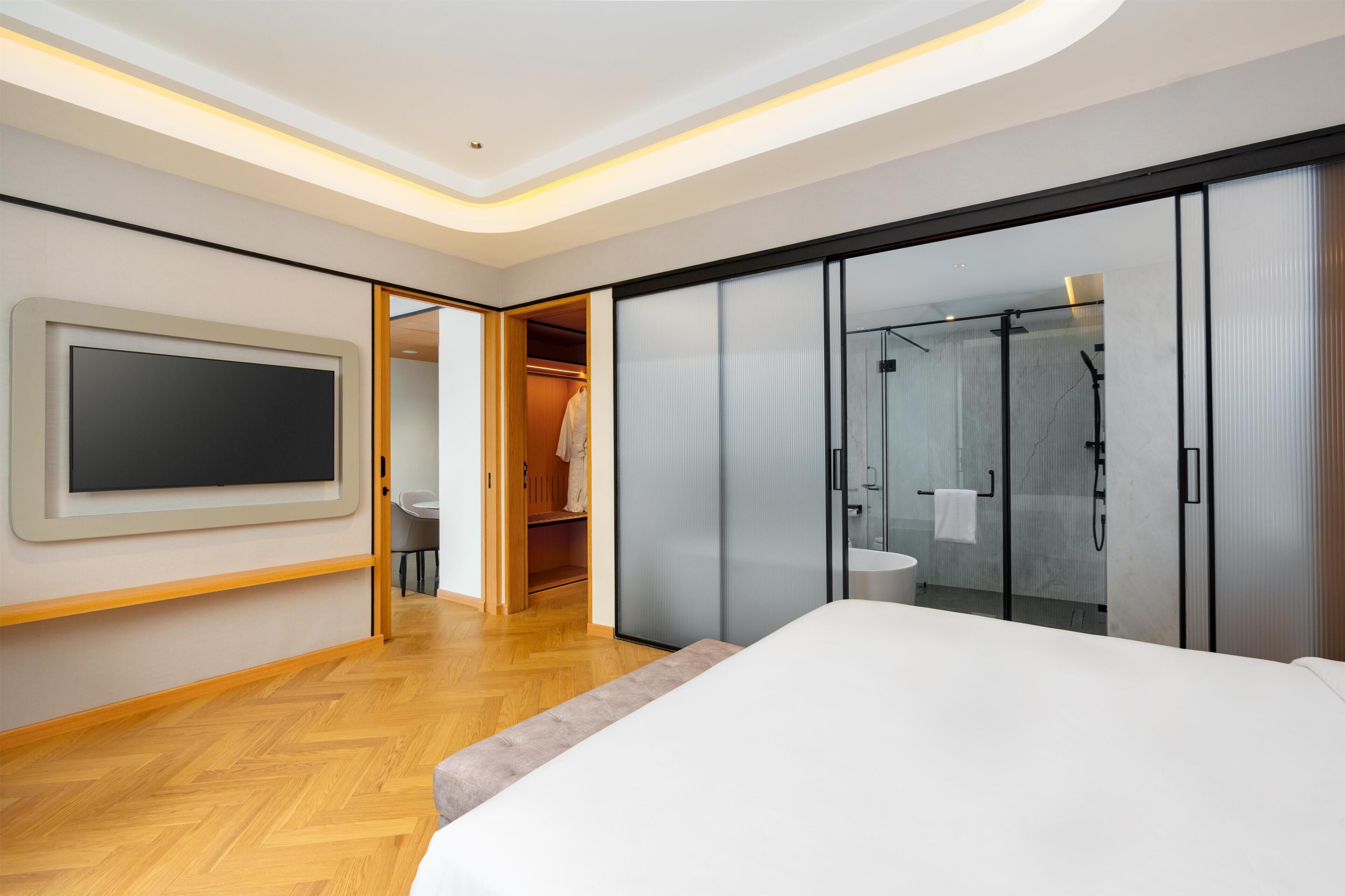 Suite ejecutiva | Minibar, caja de seguridad en la habitación y insonorización 