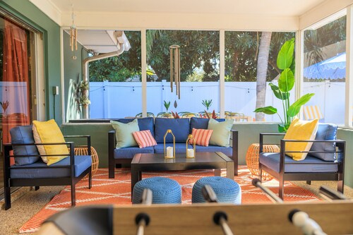 Ultimate Group Getaway | Pool, Spa, Games & Firepit | Near Beach