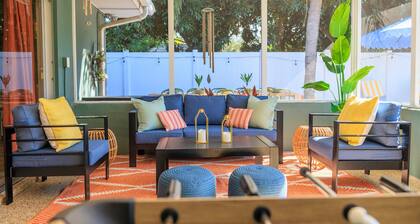 Ultimate Group Getaway | Pool, Spa, Games & Firepit | Near Beach