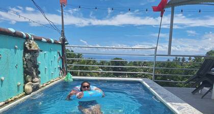 overlooking view house samal Island with mini pool
