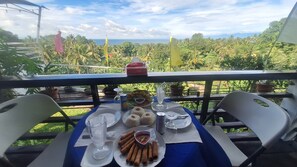 Outdoor dining - overlooking view house samal Island with mini pool (Island Garden City of Samal)