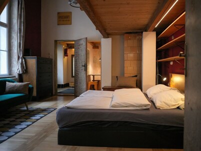 Charming studio with big shared terrace in the center of Kosice