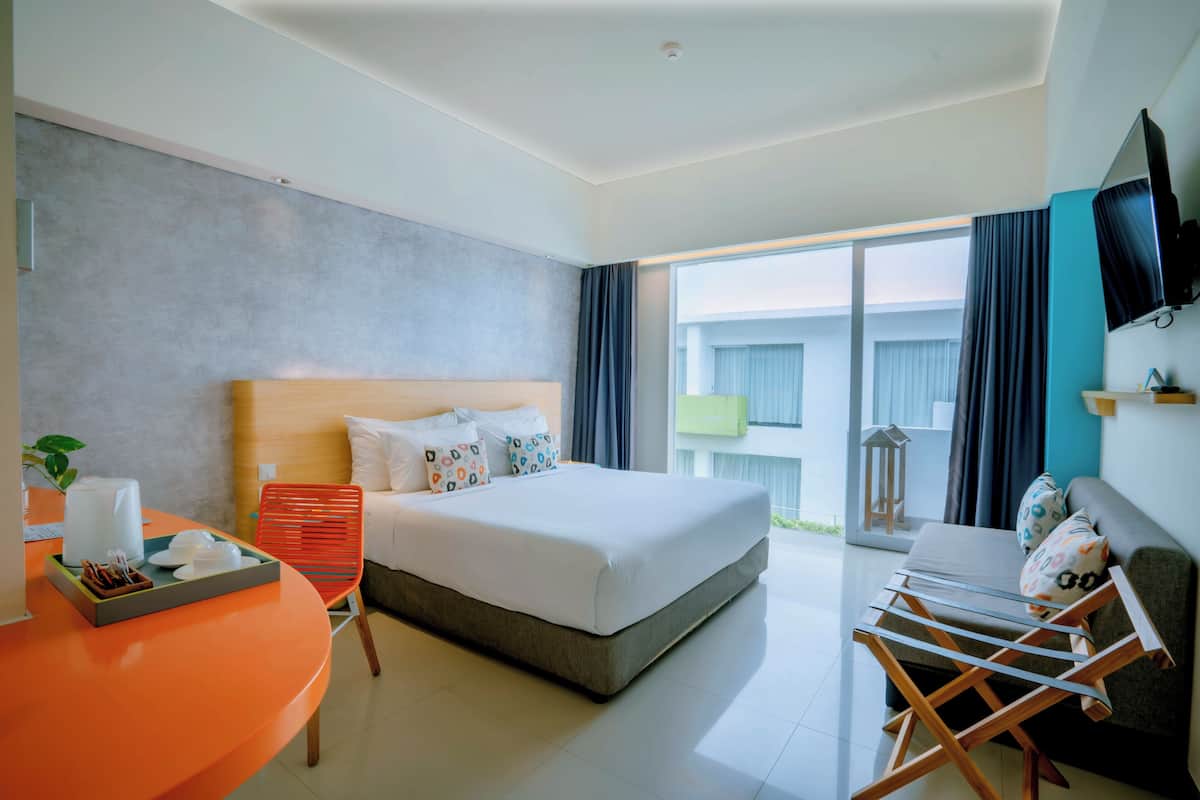 Double Room, Courtyard Area | Premium bedding, pillow-top beds, in-room safe, desk