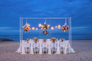 Outdoor wedding area