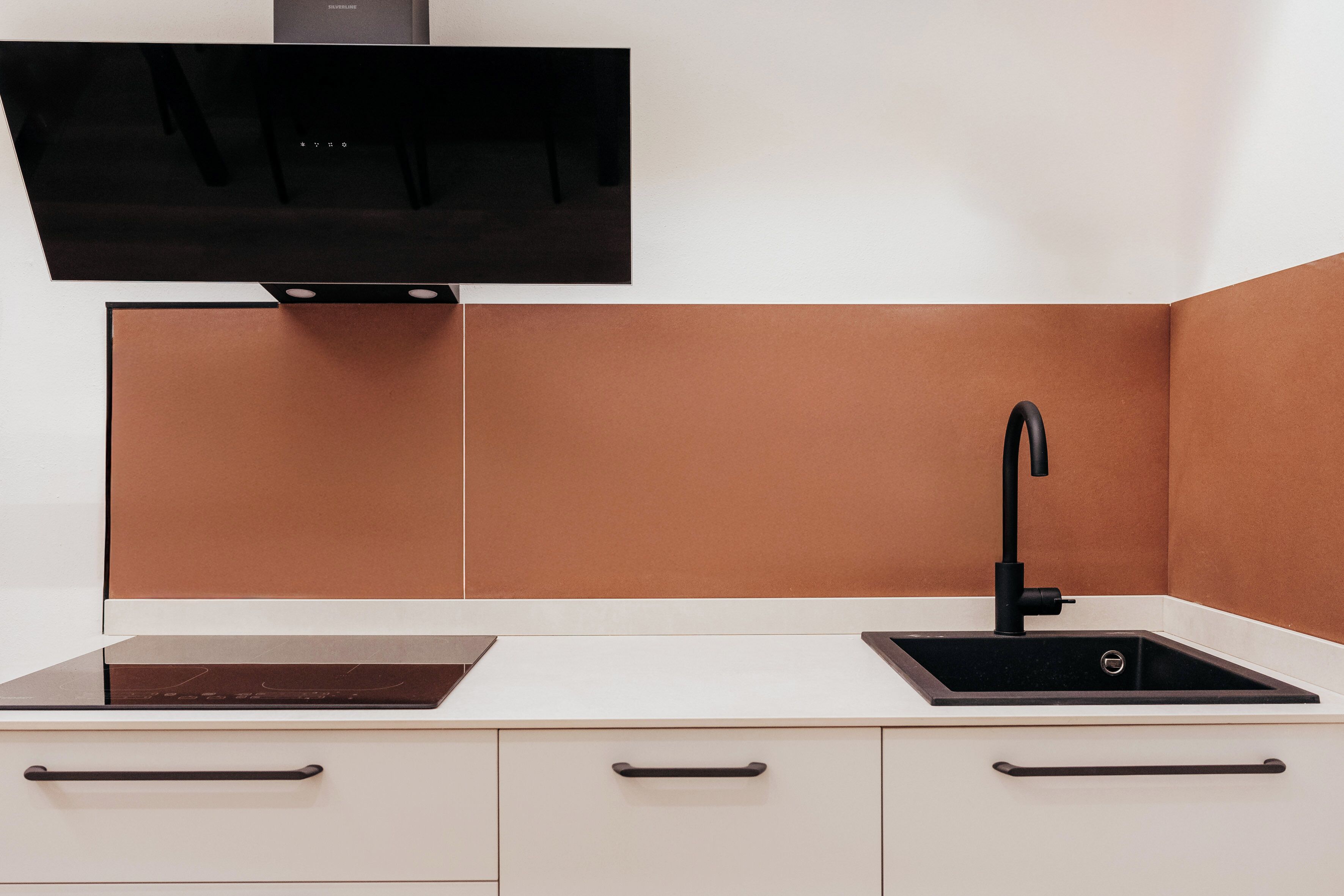 Kühlschrank, Mikrowelle, Herdplatte, Geschirrspüler