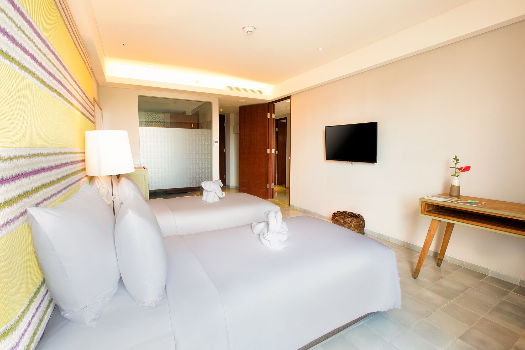 Connecting Rooms | Premium bedding, in-room safe, desk, laptop workspace