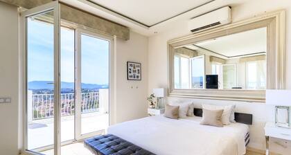 Grande villa, 6 chambres, vue mer, montagne & ville de Cannes