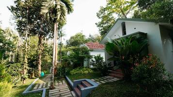Vue sur la campagne depuis lâhĂ©bergement