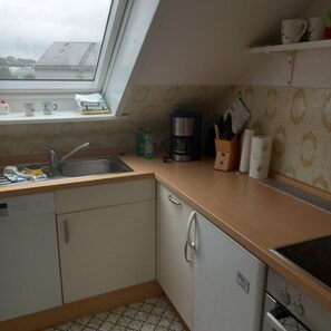 Mikrobølgeovn, ovn, kokeplater og oppvaskmaskin