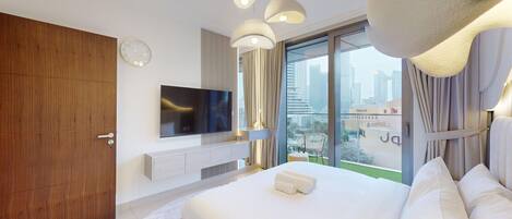 1 غرفة نوم ومكواة/لوح كي وواي فاي وملاءات أسرّة