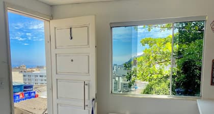"House in Favela" community in the Copacabana neighborhood overlooking the beach.