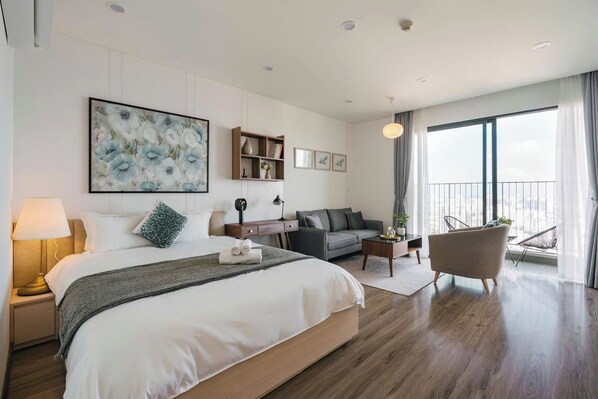 Basic Studio | Individually furnished, laptop workspace, blackout drapes - TIL Vinhomes D'capitale Elegance Suites (Hanoi)