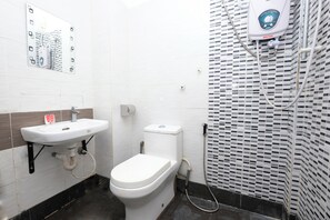 Sturta, regnsturtuhaus, skolskál, handklæði