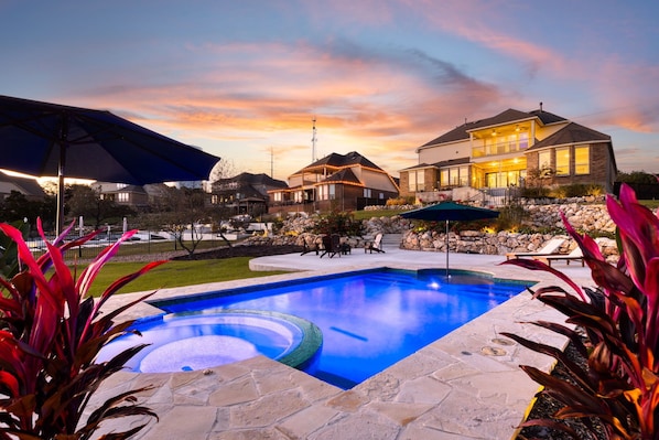 Outdoor pool, a heated pool