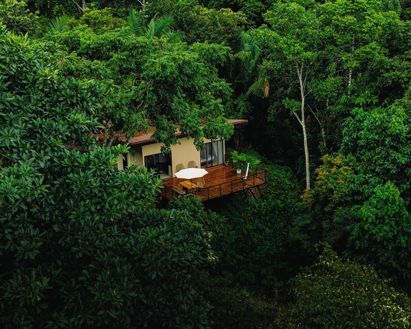 Deluxe Villa, Hill View | Egyptian cotton sheets, premium bedding, individually decorated - Maze Lodge (Puerto Jiménez)