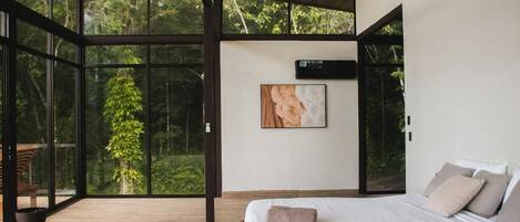Villa Deluxe, terrasse, vue sur l’océan | Draps en coton égyptien, literie de qualité, décor unique