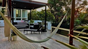 Terrace/patio - Great Located Spacious 2 BR Apartment with Amazing Terrace by Waves Management (Tulum)