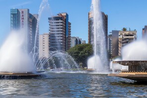 Vue sur la campagne depuis l’hébergement