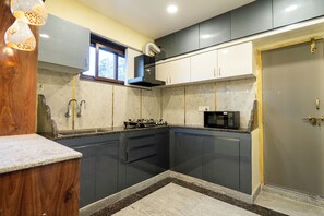 Family Apartment, City View | Private kitchen | Shared fridge, microwave - SID Royale Hyderabad (Hyderabad)