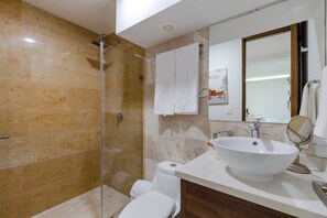 Apartment, 1 Bedroom, Balcony | Bathroom - Ocean view Rooftop Studios with Pool (Playa del Carmen)