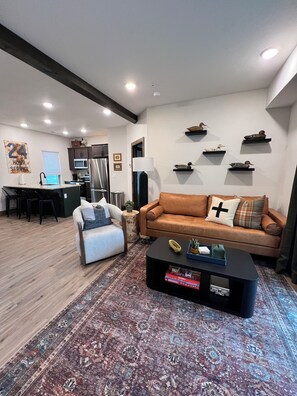 Smart TV, fireplace, video games