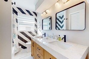 Hair dryer, towels
