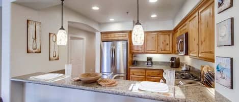 Condo, Multiple Beds, Balcony, City View | Private kitchen | Coffee/tea maker