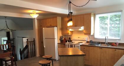 2-storey house, furnished, waterfront, lake access. Dog and/or cat accepted.