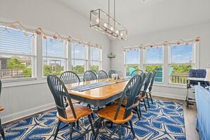 Dining - Sunkissed OBX Luxury, 6 bedroom, Elevator, Pool, Hot tub in Duck. SALE/PROMOTION (Duck)