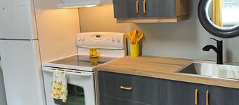 Appartement complet avec 1 chambre très lumineux et chaleureux.