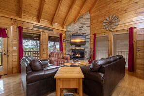 TV connectée, cheminée, jeux vidéo