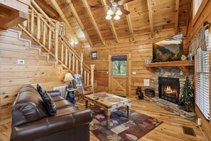 TV connectée, cheminée