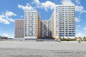 Beach nearby, sun-loungers
