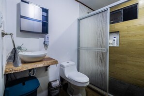 Séchoir à cheveux, serviettes fournies, savon, papier de toilette