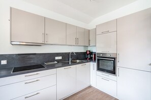 Fridge, oven, stovetop, dishwasher