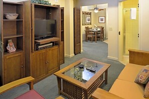 Smart TV, DVD player, foosball, table tennis