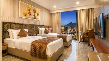 Executive Garden View Twin Bed Rooms | Premium bedding, memory foam beds, minibar, desk