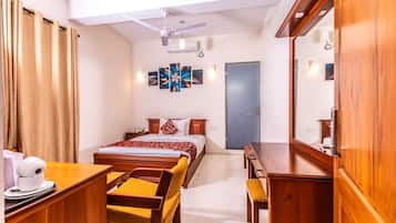 Standard Double Room, Non Smoking | In-room safe, desk, laptop workspace, blackout drapes