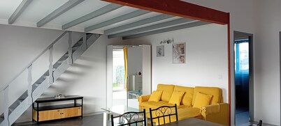 Rental atypical house Ardèche, one of the most beautiful villages in France VOGÜÉ