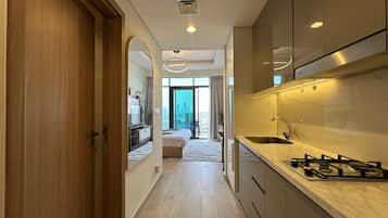 Apartamento de lujo, vistas a la ciudad | Cocina privada