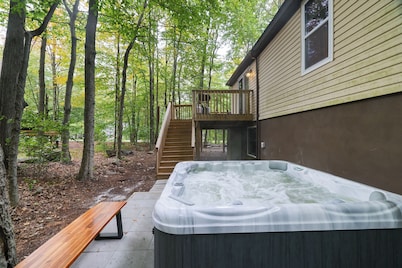 Moshannon | Tree-Lined Pocono Retreat w/, Hot Tub, Firepit & Pool Table