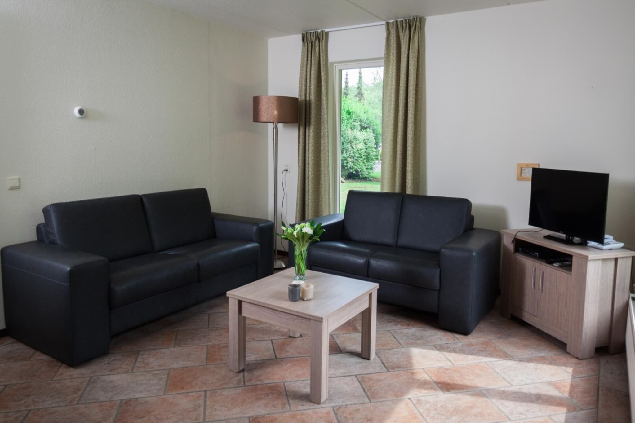 Smart TV, chimenea y reproductor de DVD 