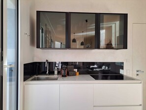 Apartment, Seeblick | Eigene Küche | Kühlschrank, Ofen, Herdplatte, Geschirrspüler