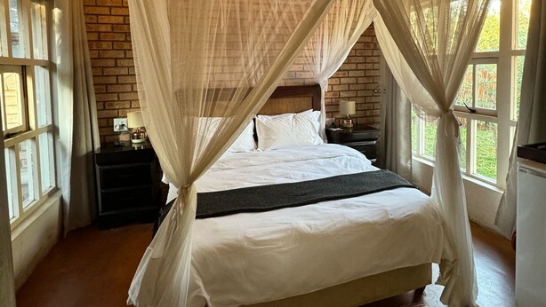Kamar Double Deluks, patio, pemandangan kebun | Seprai premium, Wi-Fi gratis, dan seprai linen