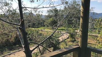 Cabane, 1 chambre, fumeurs, balcon | Jardin