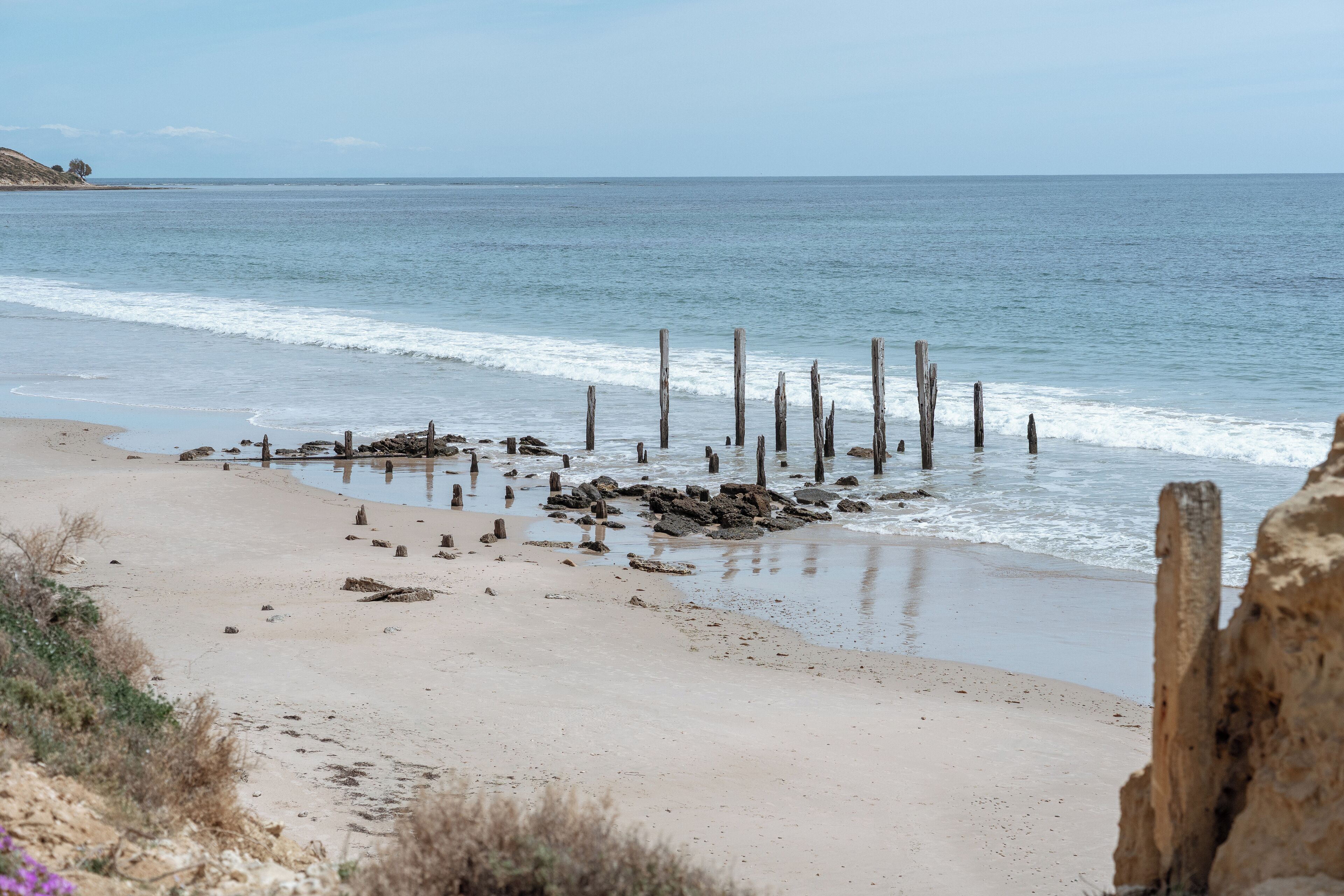 On the beach, beach towels