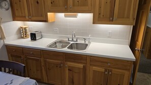 Fridge, microwave, oven, stovetop - Acadia II on the Harbor A Cozy Charmer. Walk to Village. Waterfront Views. (Southwest Harbor)